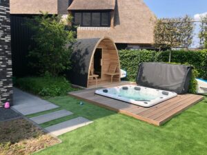 jardin de bien-être jacuzzi et sauna