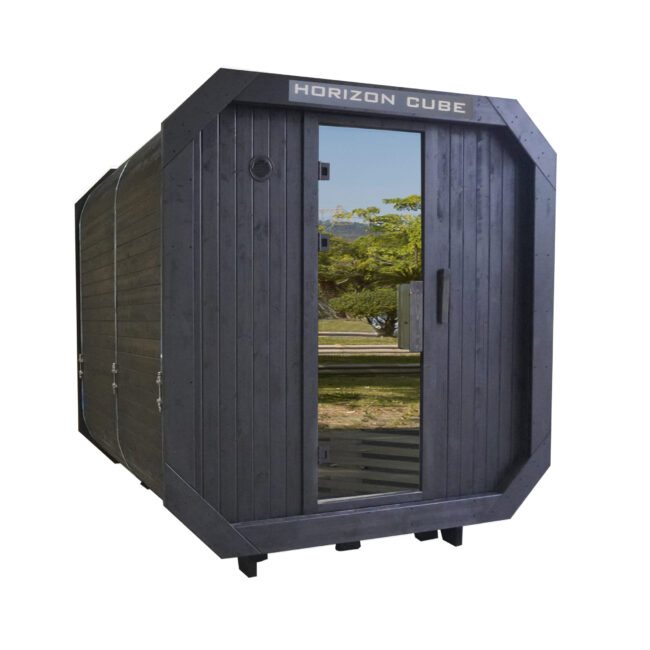 Autre point de vue sur le Horizon Outdoor Sauna