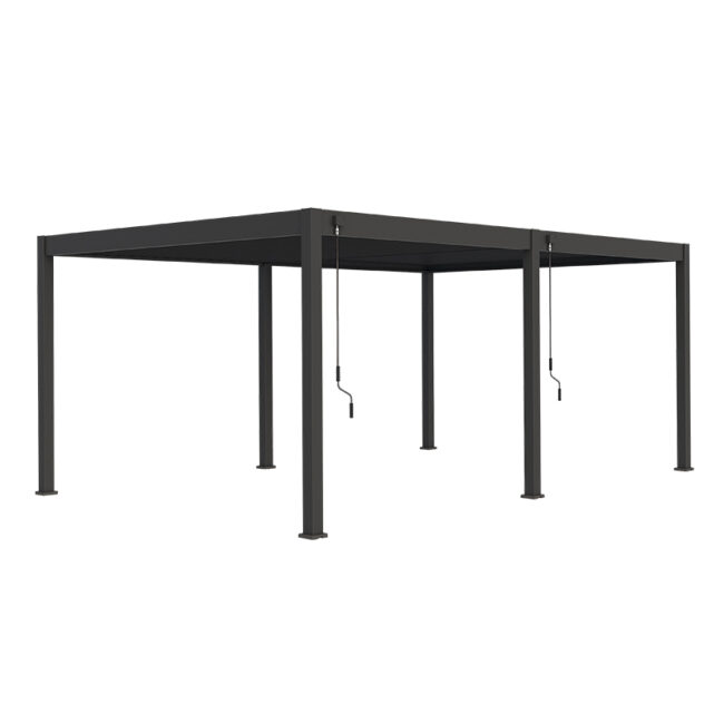 Luxe Horizon overkapping dubbel - 400 x 600 cm - Antraciet