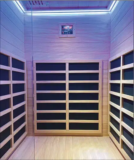 Autre point de vue sur le Funda Mahogany 1 persoons infrarood sauna