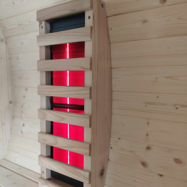 Autre point de vue sur le Infrarood Backrest Heater Set voor Barrelsauna